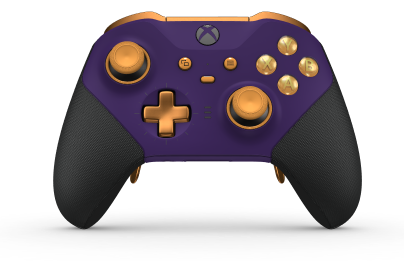 Xbox Elite Wireless Controller Series 2 - Core - Korpus: Astral Purple + Rubberized Grips, Pad kierunkowy: Wersja typu krzyż, łagodny pomarańcz (wariant metaliczny), Tył: Astral Purple + Rubberized Grips