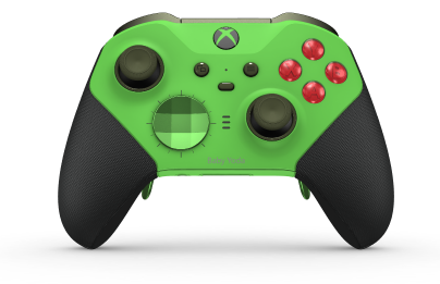 Xbox Elite Wireless Controller Series 2 - Core - Body: Velocity Green + Rubberised Grips, D-pad: Facet, Velocity Green (Metal), Back: Velocity Green + Rubberised Grips
