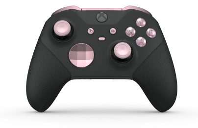 Xbox Elite Wireless Controller Series 2 - Core - Body: Carbon Black + Rubberized Grips, D-pad: Facet, Soft Pink (Metal), Back: Carbon Black + Rubberized Grips