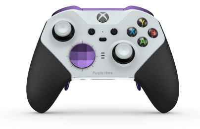Xbox Elite Wireless Controller Series 2 - Core - Body: Robot White + Rubberized Grips, D-pad: Facet, Astral Purple (Metal), Back: Robot White + Rubberized Grips