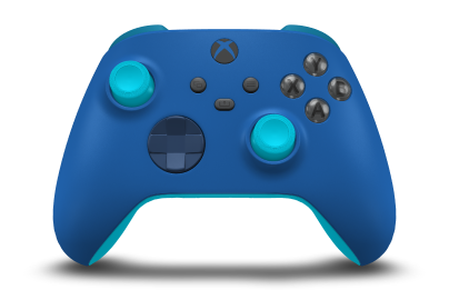 Xbox Wireless Controller - Body: Shock Blue, D-Pads: Midnight Blue, Thumbsticks: Dragonfly Blue
