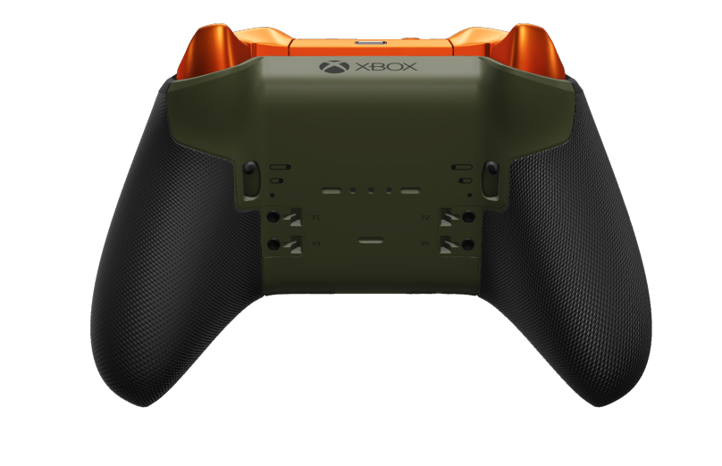 Xbox Elite Wireless Controller Series 2 – Core - Text: Nocturnal Green + gummierte Griffe, D-Pad: Facettiert, Carbon Black (Metall), Zurück: Nocturnal Green + gummierte Griffe
