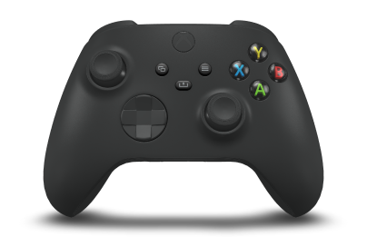 Controller with Carbon Black body, Carbon Black D-pad, and Carbon Black thumbsticks - front view