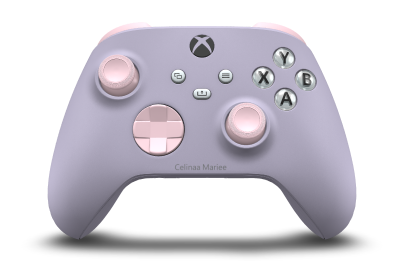 Xbox Wireless Controller - 機身: 柔和紫, 方向鍵: 柔和粉紅, 搖桿: 柔和粉紅