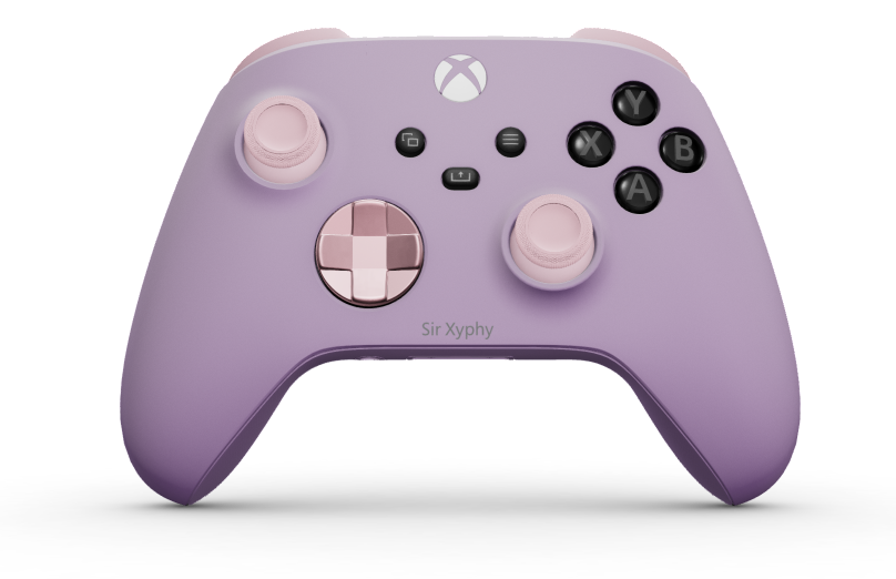 Xbox Wireless Controller - Test: Soft Purple, I-választók: Soft Pink (metál), Vezérlőkarok: Soft Pink