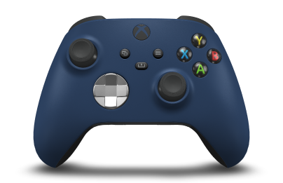 Xbox Wireless Controller - Body: Midnight Blue, D-Pads: Bright Silver (Metallic), Thumbsticks: Carbon Black