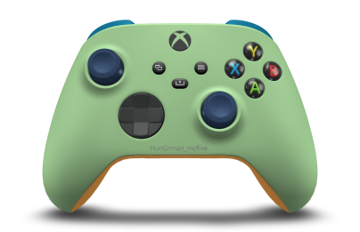 Xbox vezeték nélküli kontroller - Body: Soft Green, D-Pads: Carbon Black, Thumbsticks: Midnight Blue