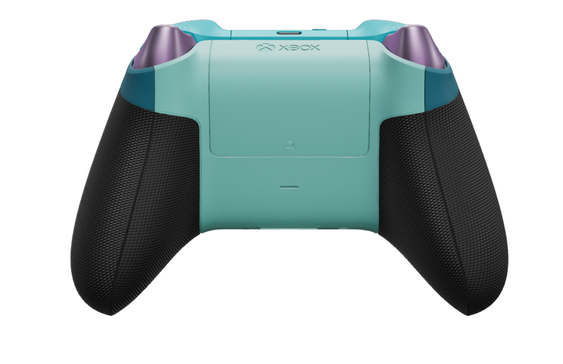 Xbox 無線控制器 - 몸체: 미네랄 블루, 방향 패드: 글레이셔 블루(메탈릭), 엄지스틱: 소프트 퍼플