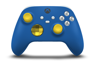 Xbox Wireless Controller - Korpus: Piorunujący błękit, Pady kierunkowe: Złoto, Drążki: Piorunujący żółty
