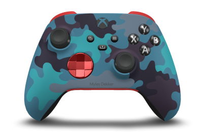 Xbox Wireless Controller - Corps: Mineral Camo, BMD: Oxide Red (Metallic), Joysticks: Carbon Black