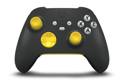 Xbox Wireless Controller - Hoofdtekst: Carbonzwart, D-Pads: Lighting Yellow, Duimsticks: Lighting Yellow
