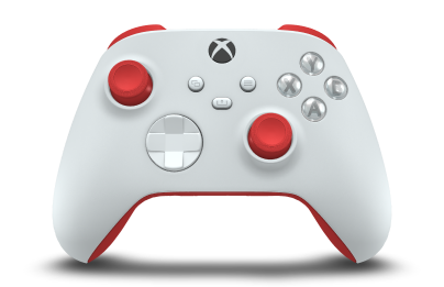 Xbox Wireless Controller - Body: Robot White, D-Pads: Robot White, Thumbsticks: Pulse Red