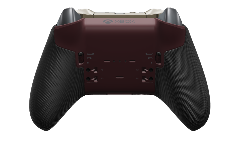 Xbox Elite ワイヤレスコントローラー シリーズ 2 - Core - Body: Garnet Red + Rubberised Grips, D-pad: Cross, Hero Gold (Metal), Back: Garnet Red + Rubberised Grips