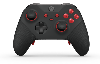Manette sans fil Xbox Elite Series 2 - Core - Body: Carbon Black + Rubberized Grips, D-pad: Cross, Carbon Black (Metal), Back: Carbon Black + Rubberized Grips