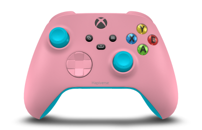 Xbox Wireless Controller - Corpo: Rosa Retro, Botões Direcionais: Rosa Retro, Manípulos Analógicos: Azul Libélula