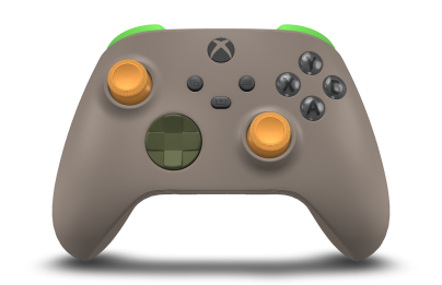 Xbox Wireless Controller - Body: Desert Tan, D-Pads: Nocturnal Green, Thumbsticks: Soft Orange