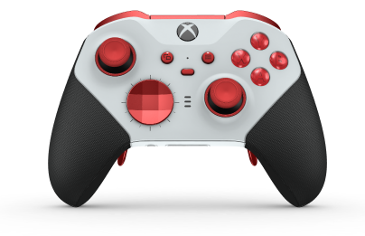 Xbox Elite Wireless Controller Series 2 - Core - Body: Robot White + Rubberised Grips, D-pad: Facet, Pulse Red (Metal), Back: Robot White + Rubberised Grips