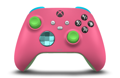 Xbox Wireless Controller - Body: Deep Pink, D-Pads: Glacier Blue (Metallic), Thumbsticks: Velocity Green