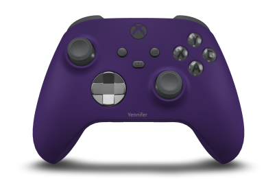 Xbox Wireless Controller - Body: Astral Purple, D-Pads: Storm Gray (Metallic), Thumbsticks: Storm Grey