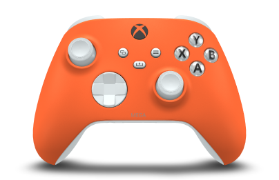 Xbox Wireless Controller - Body: Zest Orange, D-Pads: Robot White, Thumbsticks: Robot White