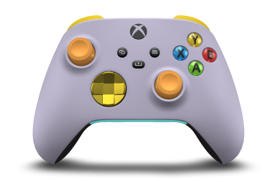 Xbox Wireless Controller - Body: Soft Purple, D-Pads: Lightning Yellow (Metallic), Thumbsticks: Soft Orange