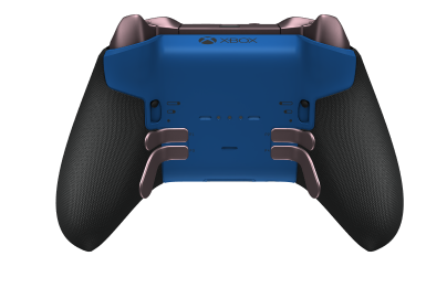 Xbox Elite Wireless Controller Series 2 - Core - Body: Shock Blue + Rubberized Grips, D-pad: Cross, Soft Pink (Metal), Back: Shock Blue + Rubberized Grips