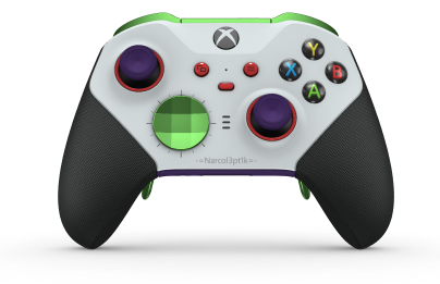 Xbox Elite Wireless Controller Series 2 - Core - Corps: Robot White + Rubberized Grips, BMD: Facette, Velocity Green (métal), Arrière: Astral Purple + Rubberized Grips