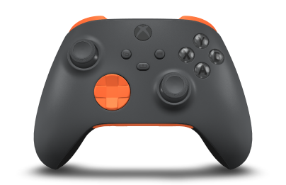 Xbox Wireless Controller - Corps: Storm Grey, BMD: Zest Orange, Joysticks: Storm Grey