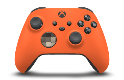 Kontroler bezprzewodowy Xbox - Body: Zest Orange, D-Pads: Desert Tan (Metallic), Thumbsticks: Storm Grey