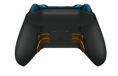 Xbox Elite Wireless Controller Series 2 - Core - Behuizing voorzijde: Carbonzwart + rubberen handvatten, D-pad: Cross, Soft Orange (Metal), Behuizing achterzijde: Carbonzwart + rubberen handvatten