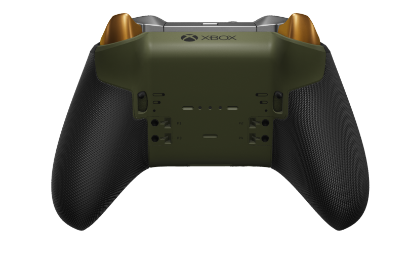 Xbox Elite Wireless Controller Series 2 - Core - Hoveddel: Nattegrøn + gummigreb, D-blok: Kryds, Blød orange (metal), Bagside: Nattegrøn + gummigreb