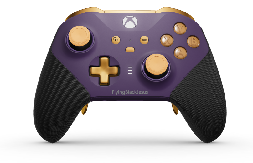 Xbox Elite Wireless Controller Series 2 - Core - Body: Astral Purple + Rubberised Grips, D-pad: Cross, Soft Orange (Metal), Back: Astral Purple + Rubberised Grips