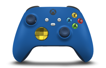 Xbox Wireless Controller - Body: Shock Blue, D-Pads: Lightning Yellow (Metallic), Thumbsticks: Midnight Blue