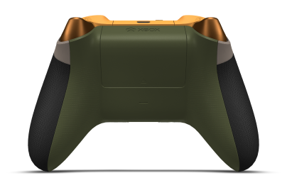 Xbox Wireless Controller - Runko: Aavikko, Suuntaohjaimet: Pehmeä oranssi (metallinen), Peukalosauvat: Yönvihreä