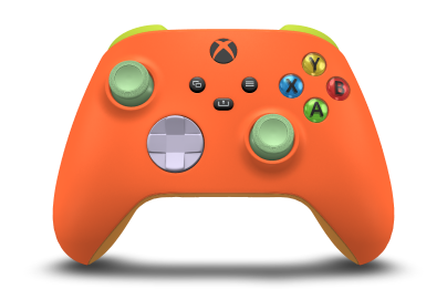 Xbox Wireless Controller - Body: Zest Orange, D-Pads: Soft Purple, Thumbsticks: Soft Green