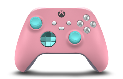 Xbox Wireless Controller - Body: Retro Pink, D-Pads: Glacier Blue (Metallic), Thumbsticks: Glacier Blue