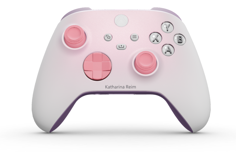 Xbox Wireless Controller - 몸체: Cosmic Shift, 방향 패드: 레트로 핑크, 엄지스틱: 레트로 핑크