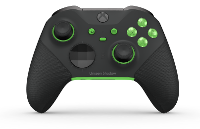 Xbox Elite Wireless Controller Series 2 - Core - Corpo: Preto Carbono + Pegas em Borracha, Botão Direcional: Faceta, Preto Carbono (Metal), Traseira: Verde Veloz + Pegas em Borracha