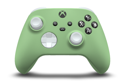 Xbox Wireless Controller - Brödtext: Mjukt grönt, Styrknappar: Robotvit, Styrspakar: Robotvit