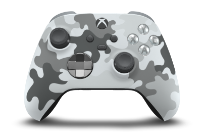 Xbox Wireless Controller - Body: Arctic Camo, D-Pads: Storm Gray (Metallic), Thumbsticks: Storm Grey