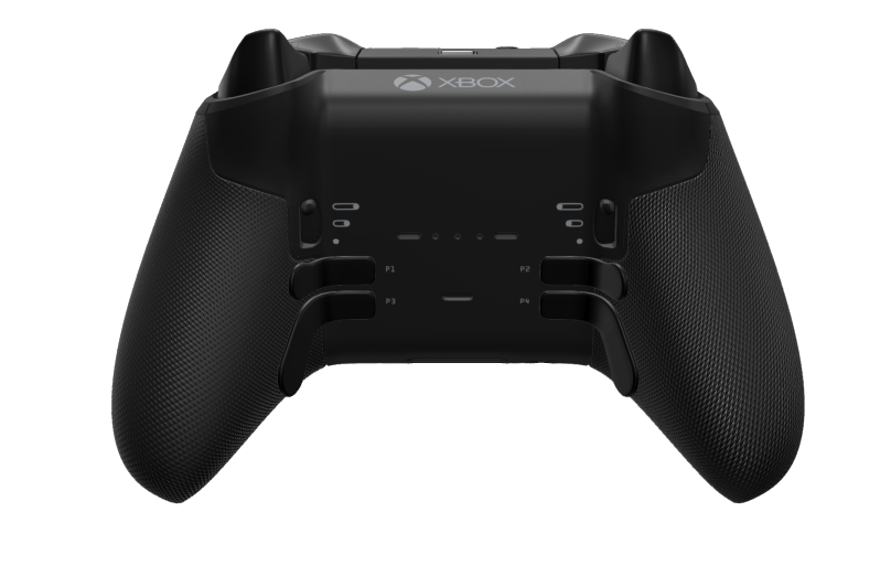 Xbox Elite Wireless Controller Series 2 - Core - Body: Carbon Black + Rubberised Grips, D-pad: Cross, Carbon Black (Metal), Back: Carbon Black + Rubberised Grips