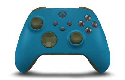 Xbox Wireless Controller - Corps: Mineral Blue, BMD: Nocturnal Green, Joysticks: Nocturnal Green