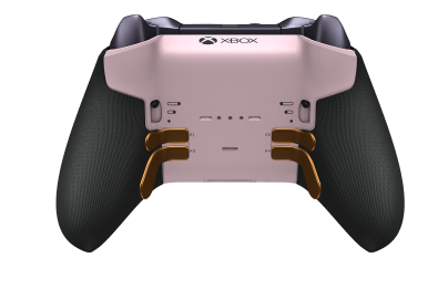 Manette sans fil Xbox Elite Series 2 - Core - Corps: Soft Pink + Rubberized Grips, BMD: Plus, Soft Orange (métal), Arrière: Soft Pink + Rubberized Grips