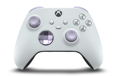 Xbox ワイヤレス コントローラー - Corps: Robot White, BMD: Soft Purple (métallique), Joysticks: Soft Purple