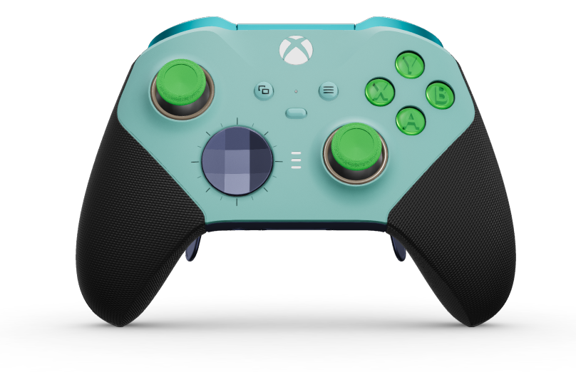 Xbox Elite Wireless Controller Series 2 - Core - Body: Glacier Blue + Rubberized Grips, D-pad: Facet, Midnight Blue (Metal), Back: Midnight Blue + Rubberized Grips