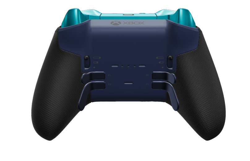 Xbox Elite Wireless Controller Series 2 - Core - Body: Glacier Blue + Rubberized Grips, D-pad: Facet, Midnight Blue (Metal), Back: Midnight Blue + Rubberized Grips