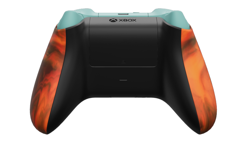 Xbox Wireless Controller - Body: Fire Vapor, D-Pads: Glacier Blue, Thumbsticks: Glacier Blue