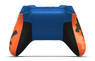 Xbox Wireless Controller - Body: Blaze Camo, D-Pads: Shock Blue, Thumbsticks: Shock Blue