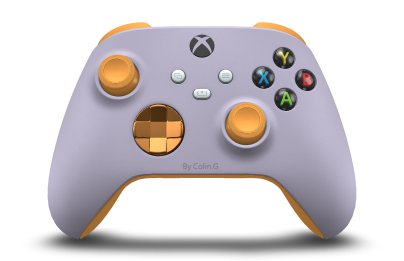 Xbox Wireless Controller - Body: Soft Purple, D-Pads: Soft Orange (Metallic), Thumbsticks: Soft Orange