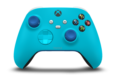 Xbox Wireless Controller - Hoofdtekst: Libelleblauw, D-Pads: Libelleblauw, Duimsticks: Shockblauw